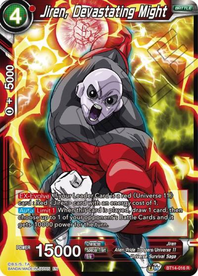 Jiren Devastating Might BT14-016 Cross Spirits Dragonball Super card