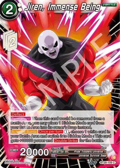 Jiren Immense Being BT28-109 Prismatic Clash Dragonball Super card