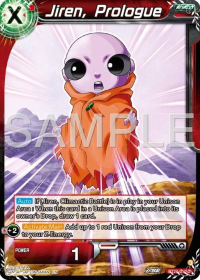 Jiren Prologue BT27-010 History of Z Dragonball Super card