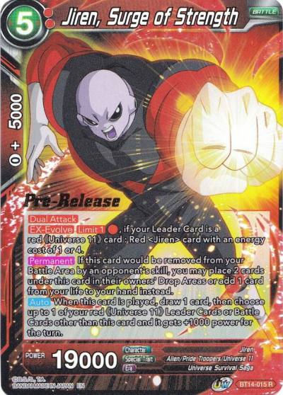 Jiren Surge of Strength BT14-015 Cross Spirits Pre-Release Cards Dragonball Super card