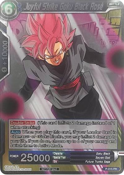 Joyful Strike Goku Black Rose Metallic Foil Event Pack 2018 P-015 Promotion Cards Dragonball Super card
