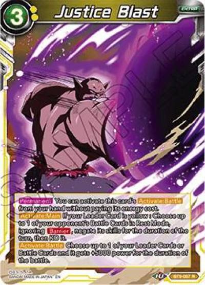 Justice Blast BT9-067 Universal Onslaught Dragonball Super card