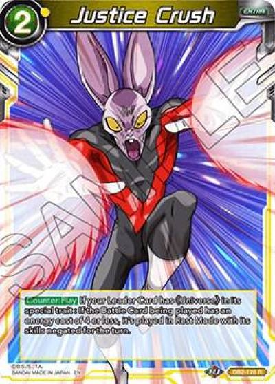Justice Crush DB2-128 Draft Box 05 - Divine Multiverse Dragonball Super card