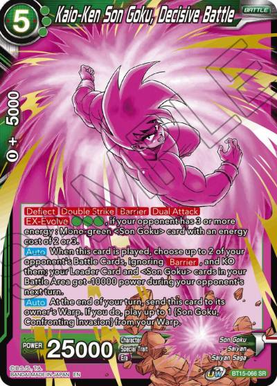 Kaio Ken Son Goku Decisive Battle BT15-066 Saiyan Showdown Dragonball Super card