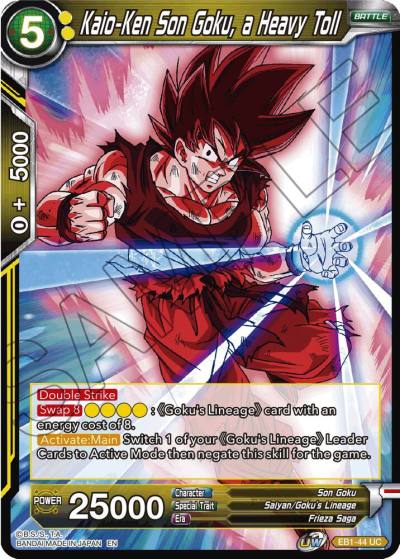 Kaio Ken Son Goku a Heavy Toll Foil EB1-44 Battle Evolution Booster Dragonball Super card