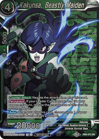 Kakunsa Beastly Maiden Championship 2022 Celebration Pack DB2-072 Promotion Cards Dragonball Super card