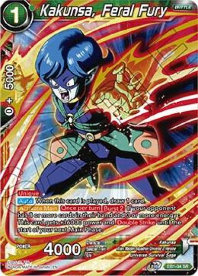 Kakunsa Feral Fury EB1-34 Battle Evolution Booster Dragonball Super card