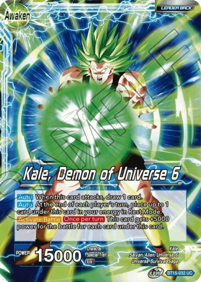 Kale Kale Demon of Universe 6 Foil BT15-032 Saiyan Showdown Dragonball Super card