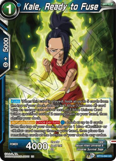 Kale Ready to Fuse BT15-044 Saiyan Showdown Dragonball Super card