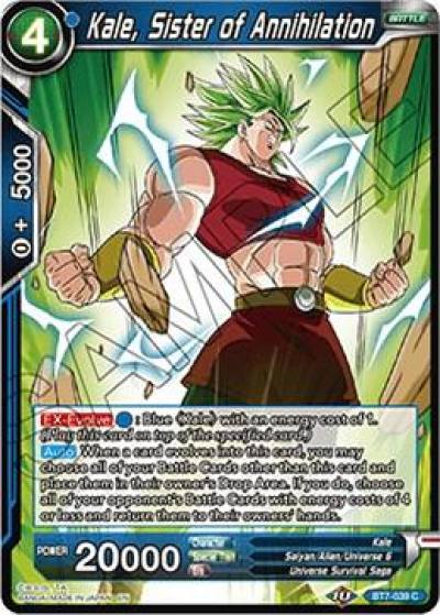 Kale Sister of Annihilation BT7-039 Assault of the Saiyans Dragonball Super card