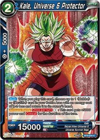 Kale Universe 6 Protector Foil BT9-034 Universal Onslaught Dragonball Super card