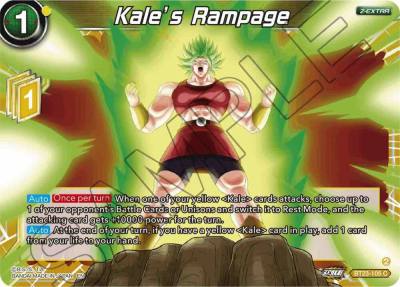 Kales Rampage BT23-105 Perfect Combination Dragonball Super card