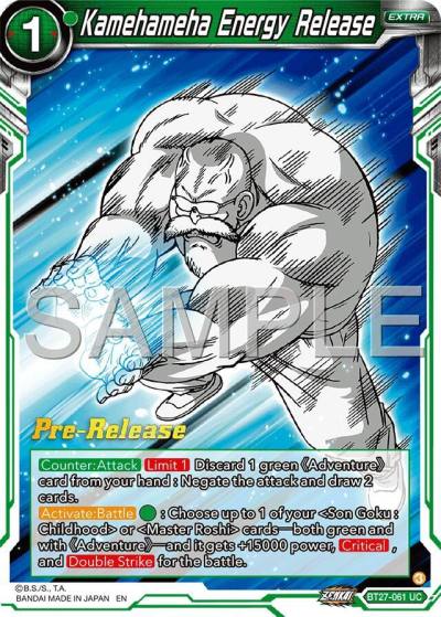 Kamehameha BT27-061 History of Z Pre-Release Cards Dragonball Super card