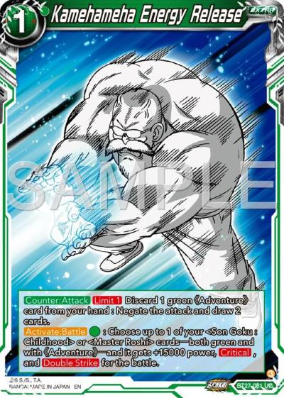 Kamehameha Energy Release BT27-061 History of Z Dragonball Super card