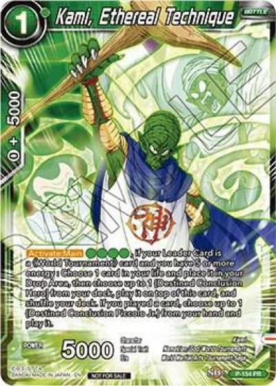 Kami Ethereal Technique Power Booster World Martial Arts Tournament Foil P-154 Promotion Cards Dragonball Super card