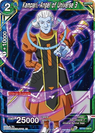 Kampari Angel of Universe 3 BT16-138 Realm of the Gods Dragonball Super card
