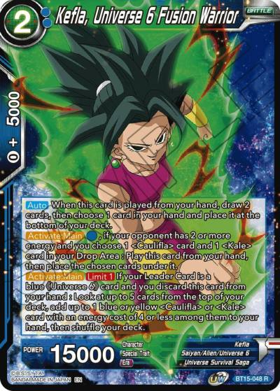 Kefla Universe 6 Fusion Warrior Foil BT15-048 Saiyan Showdown Dragonball Super card