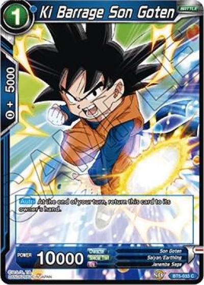 Ki Barrage Son Goten Foil BT5-033 Miraculous Revival Dragonball Super card