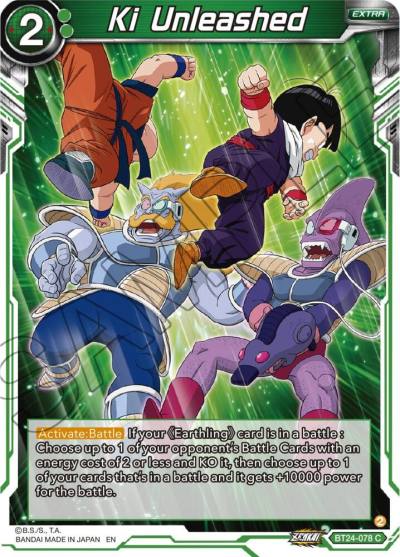 Ki Unleashed Foil BT24-078 Beyond Generations Dragonball Super card