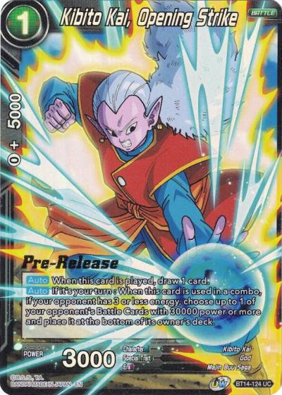 Kibito Kai Opening Strike BT14-124 Cross Spirits Pre-Release Cards Dragonball Super card