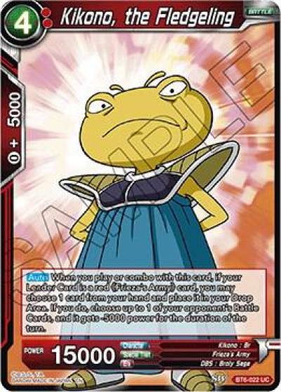 Kikono the Fledgeling BT6-022 Destroyer Kings Dragonball Super card