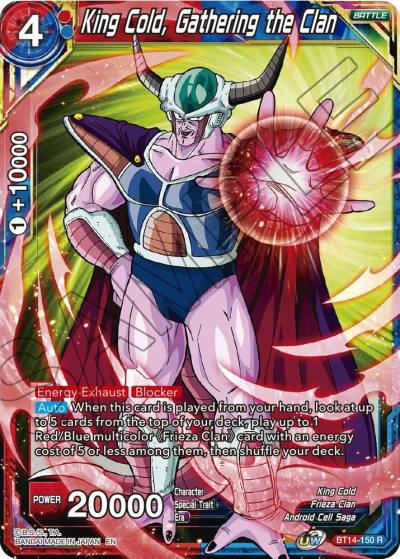 King Cold Gathering the Clan BT14-150 Cross Spirits Dragonball Super card