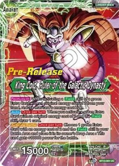 King Cold King Cold Ruler of the Galactic Dynasty BT13-061 Supreme Rivalry Pre-Release Cards Dragonball Super card