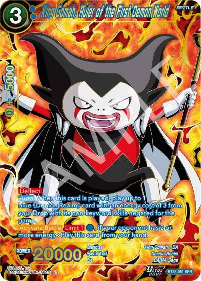 King Gomah Ruler of the First Demon World SPR BT28-051 Prismatic Clash Dragonball Super card