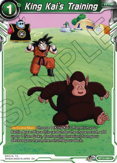 King Kais Training BT15-089 Saiyan Showdown Dragonball Super card