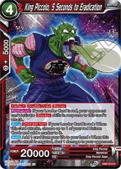 King Piccolo 5 Seconds to Eradication DB3-014 Draft Box 06 - Giant Force Dragonball Super card