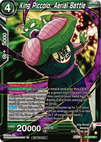King Piccolo Aerial Battle Zenkai Series Tournament Pack Vol6 P-561 Tournament Promotion Cards Dragonball Super card
