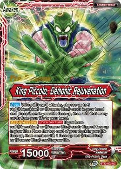 King Piccolo King Piccolo Demonic Rejuvenation Foil BT12-002 Vicious Rejuvenation Dragonball Super card