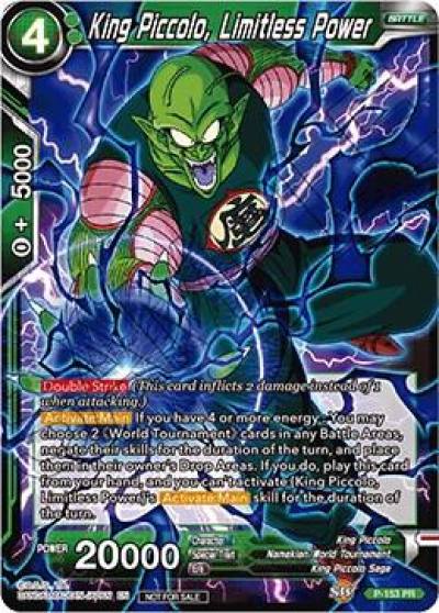 King Piccolo Limitless Power Power Booster P-153 Promotion Cards Dragonball Super card