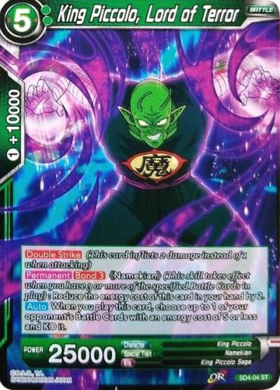 King Piccolo Lord of Terror SD4-04 Colossal Warfare Dragonball Super card