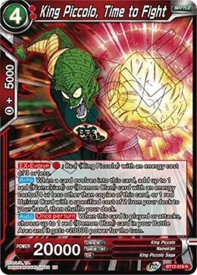 King Piccolo Time to Fight BT12-018 Vicious Rejuvenation Dragonball Super card