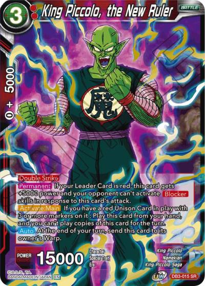 King Piccolo the New Ruler DB3-015 Draft Box 06 - Giant Force Dragonball Super card