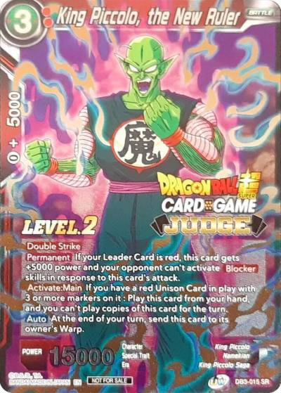 King Piccolo the New Ruler Level 2 DB3-015 Judge Promotion Cards Dragonball Super card