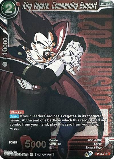 King Vegeta Commanding Support Championship Pack 2021 Vol3 P-355 Promotion Cards Dragonball Super card