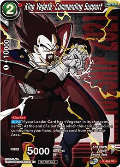 King Vegeta Commanding Support Championship Pack 2021 Vol3 Winner Gold Stamped P-355 Promotion Cards Dragonball Super card
