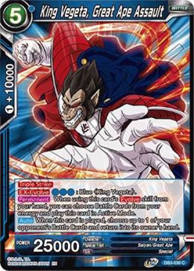King Vegeta Great Ape Assault DB3-030 Draft Box 06 - Giant Force Dragonball Super card