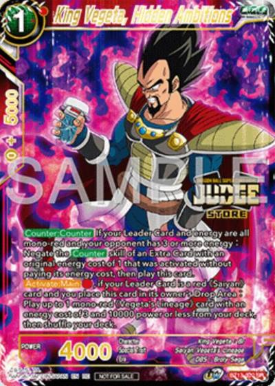 King Vegeta Hidden Ambitions Judge Pack Vol16 Store BT13-020 Judge Promotion Cards Dragonball Super card