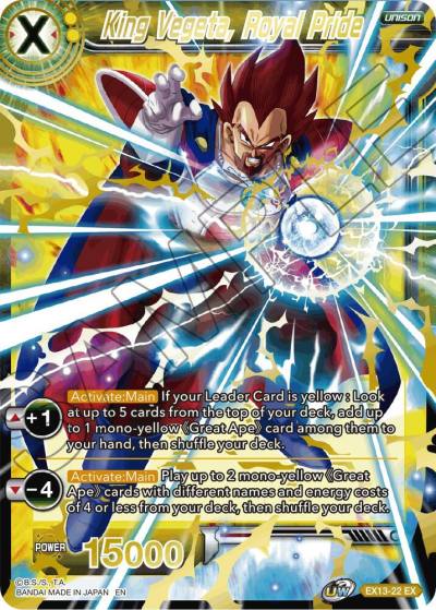 King Vegeta Royal Pride EX13-22 Special Anniversary Set 2020 Dragonball Super card