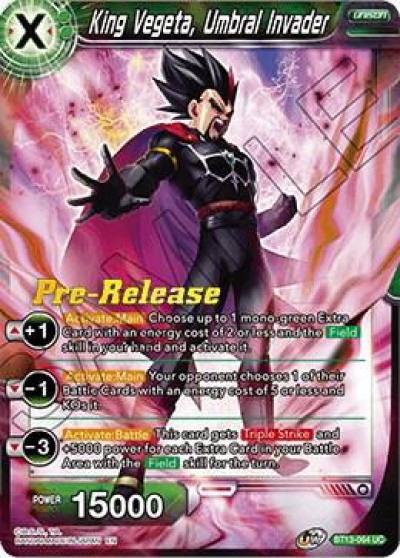 King Vegeta Umbral Invader BT13-064 Supreme Rivalry Pre-Release Cards Dragonball Super card