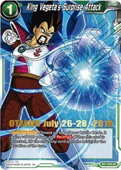 King Vegetas Surprise Attack OTAKON 2019 BT1-079 Promotion Cards Dragonball Super card