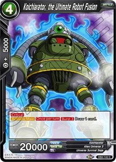 Koichiarator the Ultimate Robot Fusion DB2-142 Draft Box 05 - Divine Multiverse Dragonball Super card