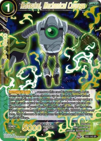 Koitsukai Mechanical Courage Gold Stamped DB2-143 Mythic Booster Dragonball Super card
