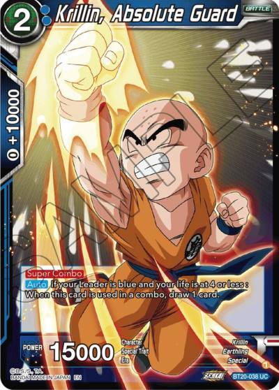 Krillin Absolute Guard BT20-038 Power Absorbed Dragonball Super card