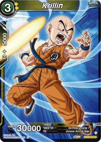 Krillin BT23-117 Perfect Combination Dragonball Super card