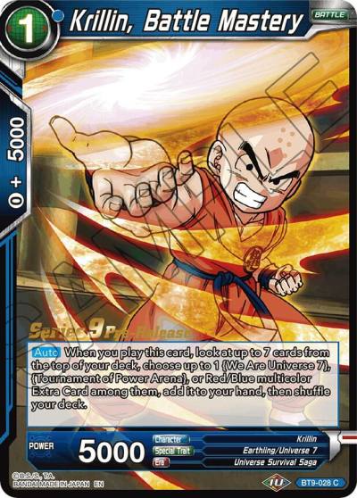 Krillin Battle Mastery BT9-028 Universal Onslaught Pre-Release Cards Dragonball Super card