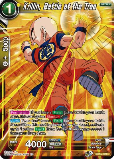 Krillin Battle at the Tree BT15-099 Saiyan Showdown Dragonball Super card